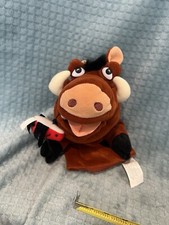 Pumbaa Hand Puppet The Lion King Walt Disney Store 10" Plush Stuffed Animal Toy