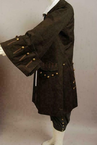 Piratas del Caribe Jack Sparrow Disfraz Cosplay Halloween Conjunto de Abrigo - Imagen 3 de 13