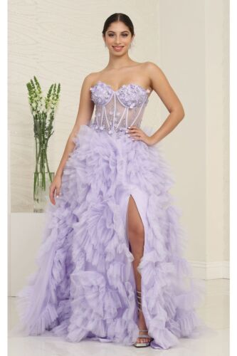 Womens Dresses For Formal Prom Gala Long Sweetheart Strapless A-Line Plus Size - Picture 18 of 24
