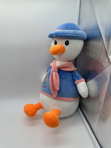 White Duck Plush Blue Hat Stuffed Animal - Picture 2 of 8