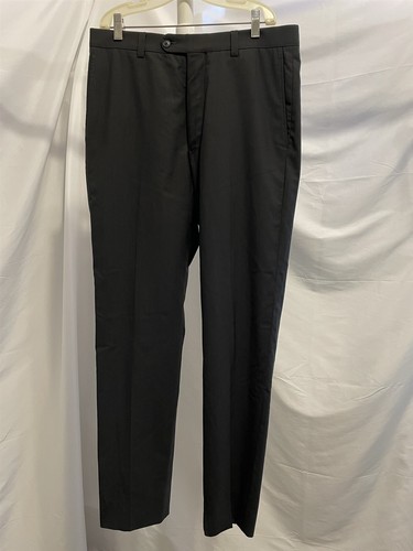 Joseph Abboud 40L 32 x 32 2Pc Zignone Super 110s Wool Charcoal Woven Stripe Suit - Picture 12 of 15