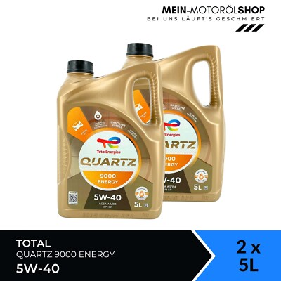 Total Quartz 9000 Energy 5W-40 VW Porsche MB 229.5 API SP 2x5 Liter = 10 Liter