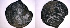 324-61AD Roman Imperial Constantius II AE21 -Soldier Spearing Horseman ASIRM .S.