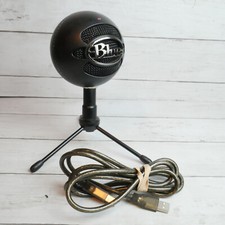 BLUE Snow Ball Black Condenser Microphone w Desktop Stand USB Cable