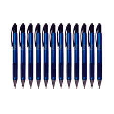 Pivoi Premium Retractable Gel Pens .5 mm Smooth Silicone Grip 12pcs Black Ink