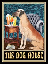 Great Dane The Dog House Metal SIGN RETRO BAR PUB MAN CAVE 10" x 8"
