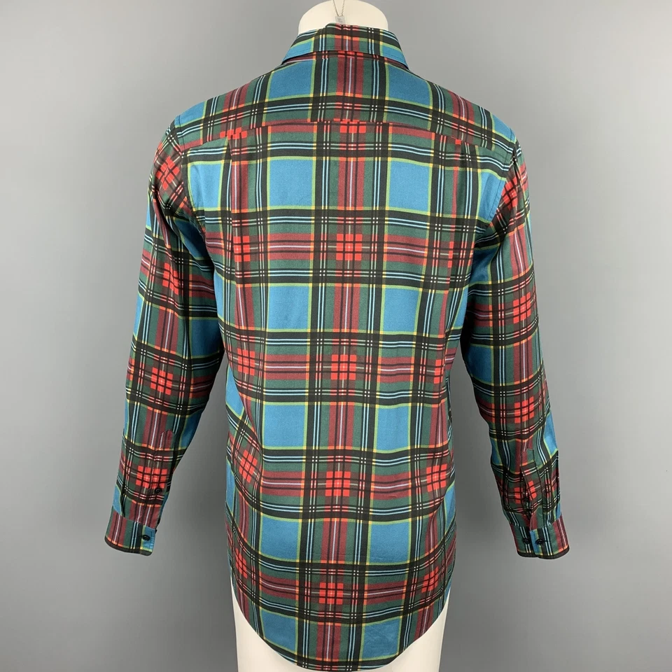 MARC JACOBS TAGLIA S Multicolore Plaid Viscosa Bottoni Manica Lunga Camicia - Immagine 3 di 4
