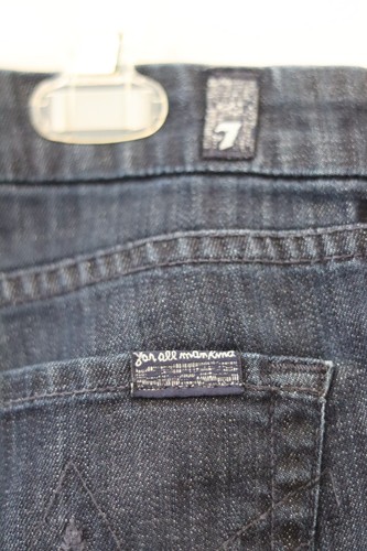 7 For All Mankind Jeans A Pocket The Lexie Womens Size 30 Petite Dark Wash - Picture 5 of 9