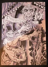 Dave McKean Original ART DC Convergence #3 COVER! Etrigan DEMON, SOLOMON GRUNDY!