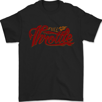 Full Throttle Motorrad Biker Motorrad Chopper Herren 100% Baumwolle