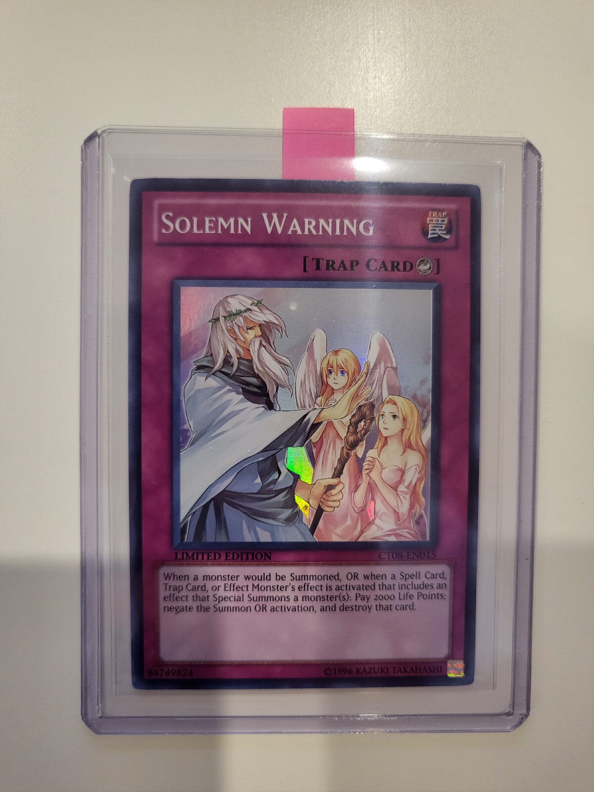 Yugioh Solemn Warning CT08 EN015 Super Rare Limited Edition NM eBay