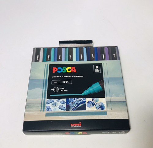 POSCA Cool Tone 8 Farben Set - 2,5 mm Wasserbasis