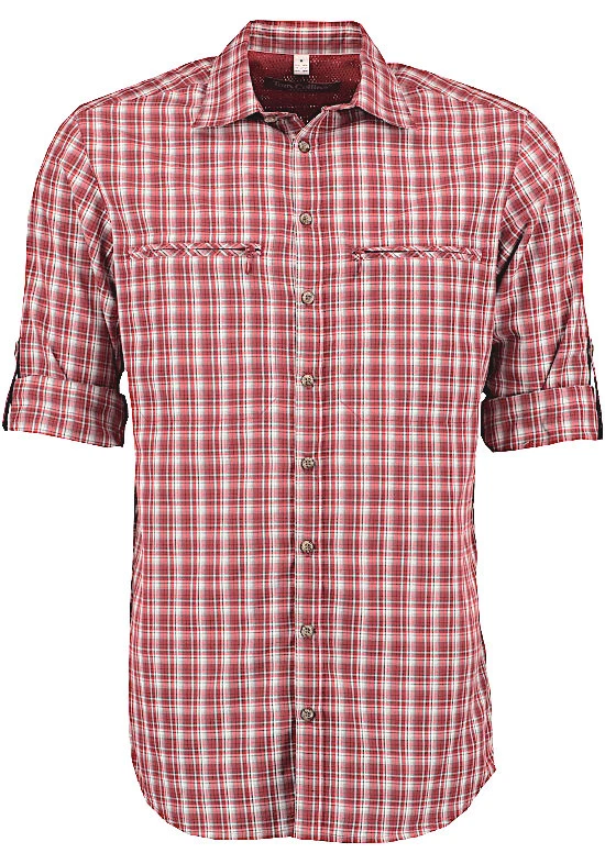 Tom Collins atmungsaktives Outdoor Funktions- Wanderhemd rot Regular Fit TH-0402 - Bild 2 von 4