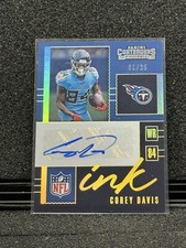 2020 Panini Contenders NFL Ink Corey Davis #INK-CDA  GOLD 01/25! Texas🔥
