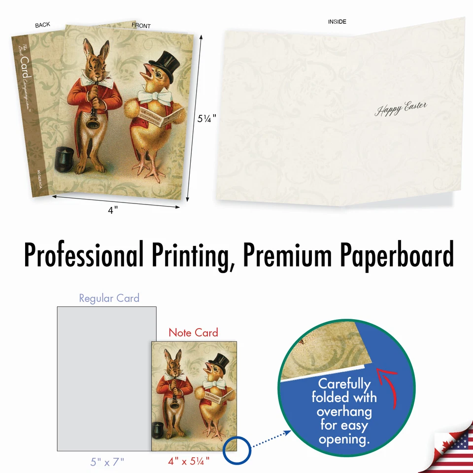 20 tarjetas de Pascua (10 diseños, 2 cada una) - Conejitos divertidos AM2345EAG-B2x10 Foto 2 de 4
