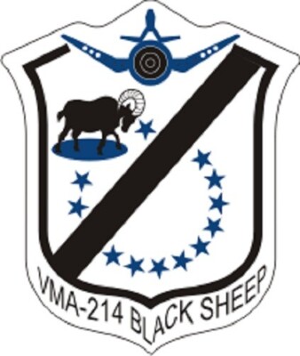 USMC VMA-214 Marine Attack Squadron Decal - 3.39'' Wide x Tall'' High Decal