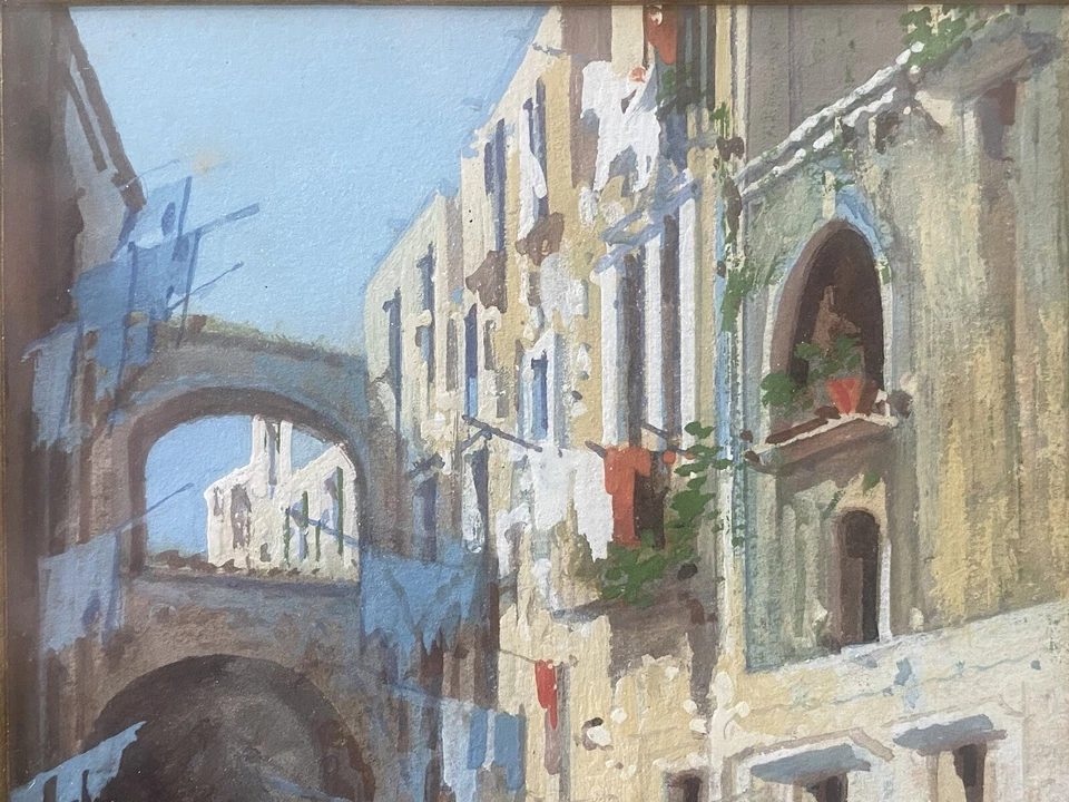 🔥 Antique Old Italian European Impressionist Cityscape Painting, Yves GIANNI - Image 4 of 4