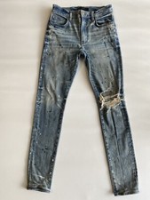 AMIRI Men’s DenimJeans Paint Splatter Ripped Distressed Stretch Skinny Sz 30