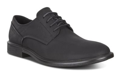 Men's ECCO KNOXVILLE Plain Toe Gore-Tex Waterproof Nubuck Black 601554 02001