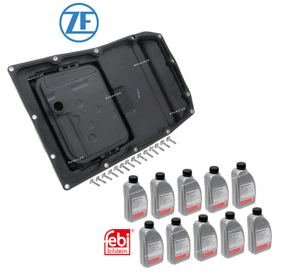 OEM Transmission Oil Pan Filter Bolt Kit w/ 10 ATF Fluid for Porsche Panamera