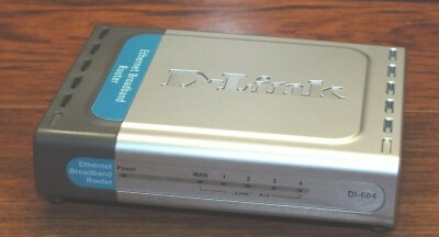 *Replacement* D-Link (DI-604) 4-Port 10/100 Ethernet Broadband Router Only *READ
