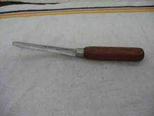 HTF Vintage EKCO ETERNA USA Grapefruit Knife ~ 3.25" Blade ~ Red Wood Handle ~