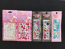 Rhinestone Stickers Set Of 5 pack Colorful Self Adhesive DIY Gemstones St-89