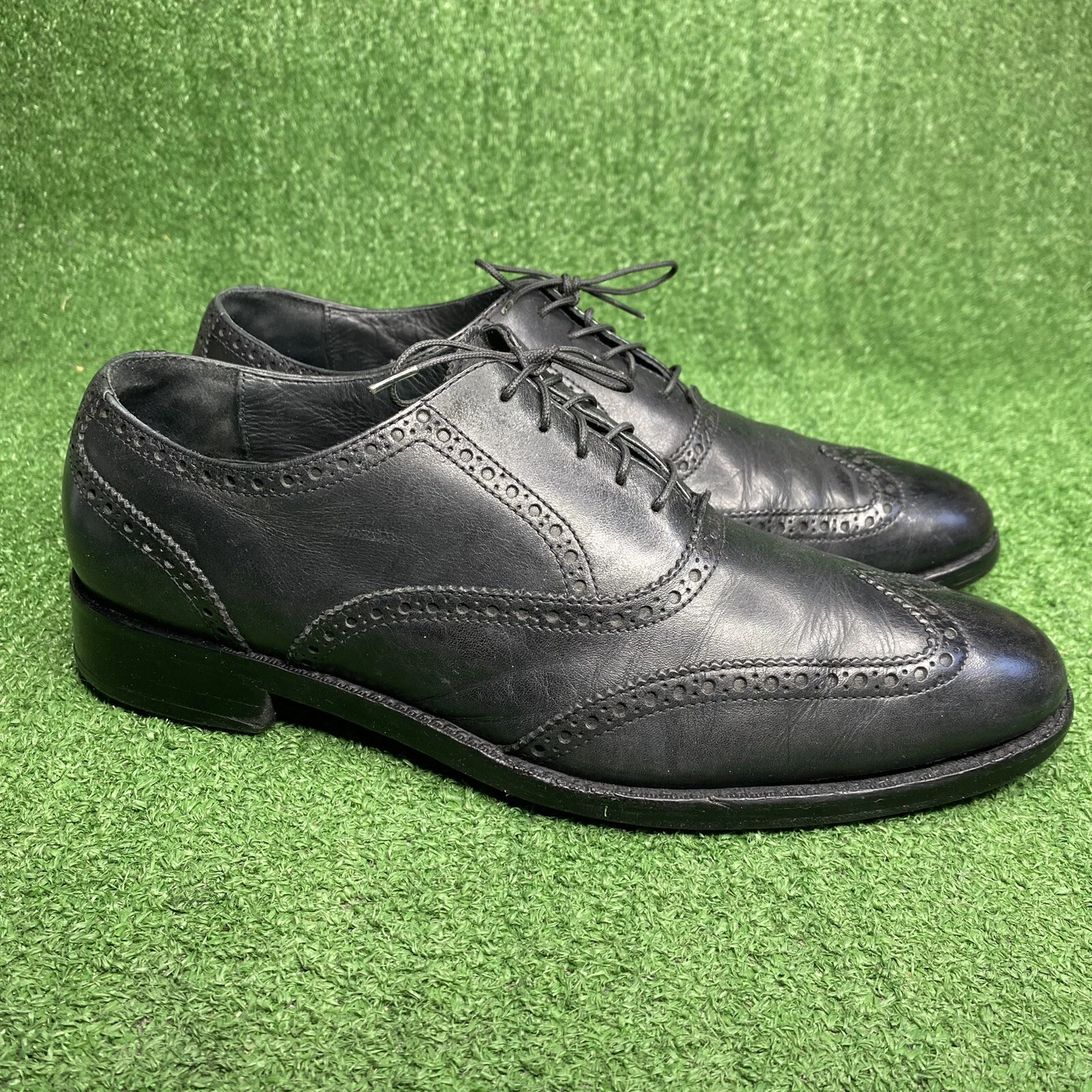 NIKE Oxford stringate Cole Haan Air Madison da uomo in pelle nera alare C10145 taglia 11