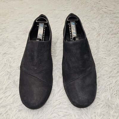 The Flexx Vera Pelle Black Suede Wedge Slip On Womens Shoes Size 7.5 M