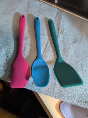Core Kitchen 8 inch  Assorted Silicone Mini Utensil Set Colorful MCM