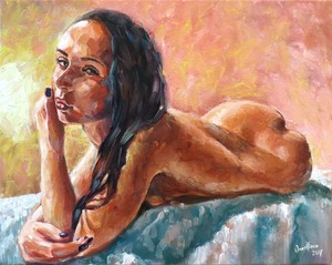 painting Girl nude art