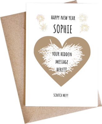 Personalised Handmade Scratch To Reveal Your Gift Card Own Message A6 Customise Ebay