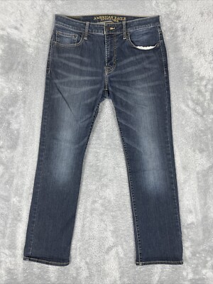 American Eagle Jeans Men's 31x28 (Actual) Blue Slim Boot Extreme