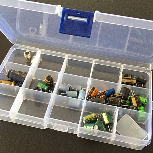 2 Pack Plastic Storage Box Jewelry Earring Tool Containers w/Divider, 10-15 Grid - Picture 9 of 42