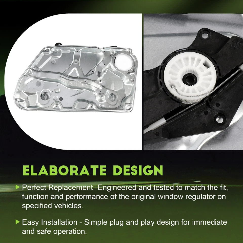 Regulador de ventana delantero derecho sin motor para Volkswagen Passat 1998-2005 Foto 4 de 4