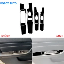 9Pcs For Hummer H3 06-10 Glossy Black Window Lift Switch Button Panel Trim