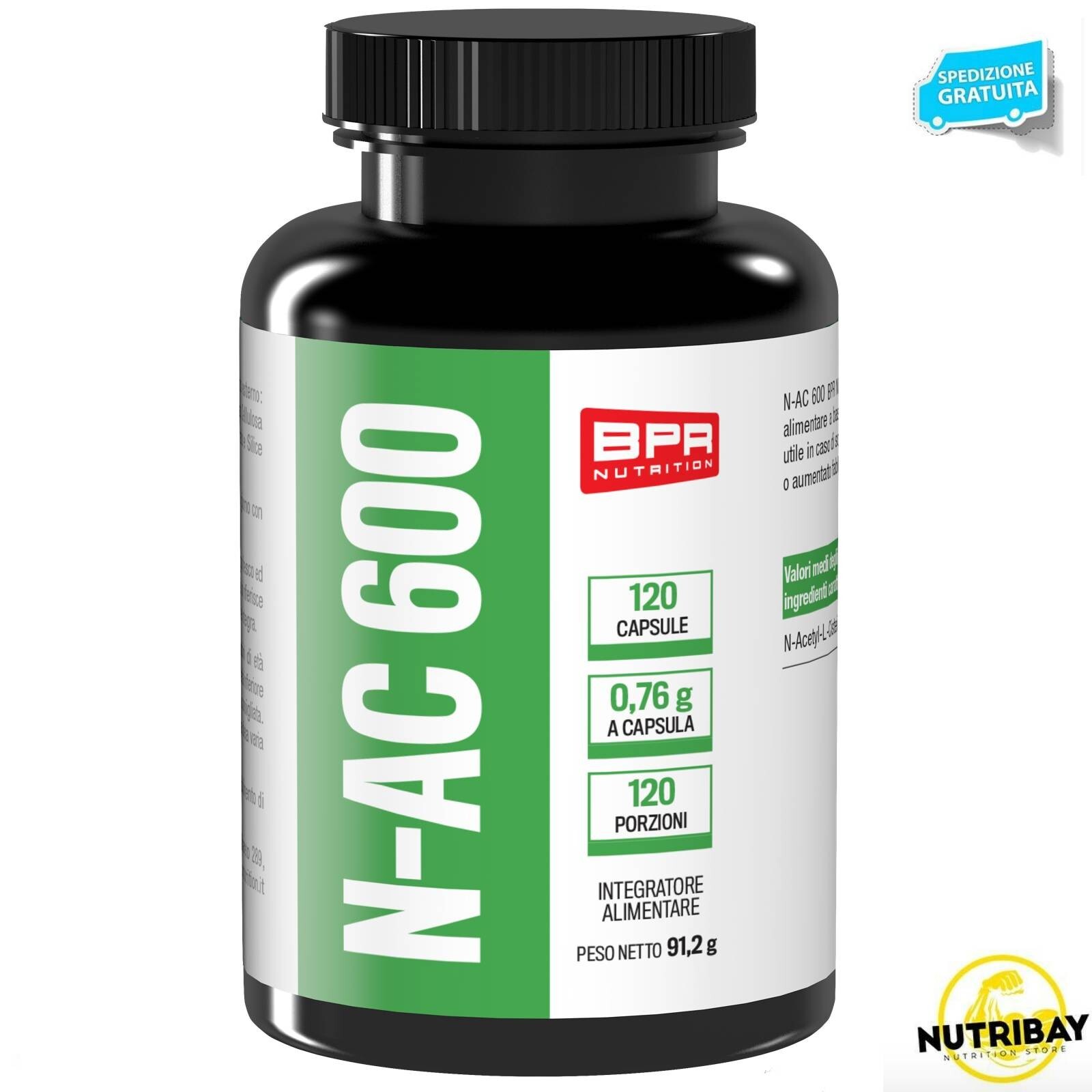 BPR NUTRITION N-AC 600 NAC 120 caps
