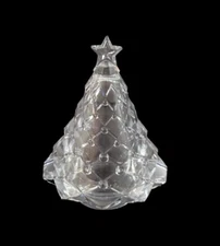 Vintage Cristal D'Arques Christmas Tree Tealight Candle Holder
