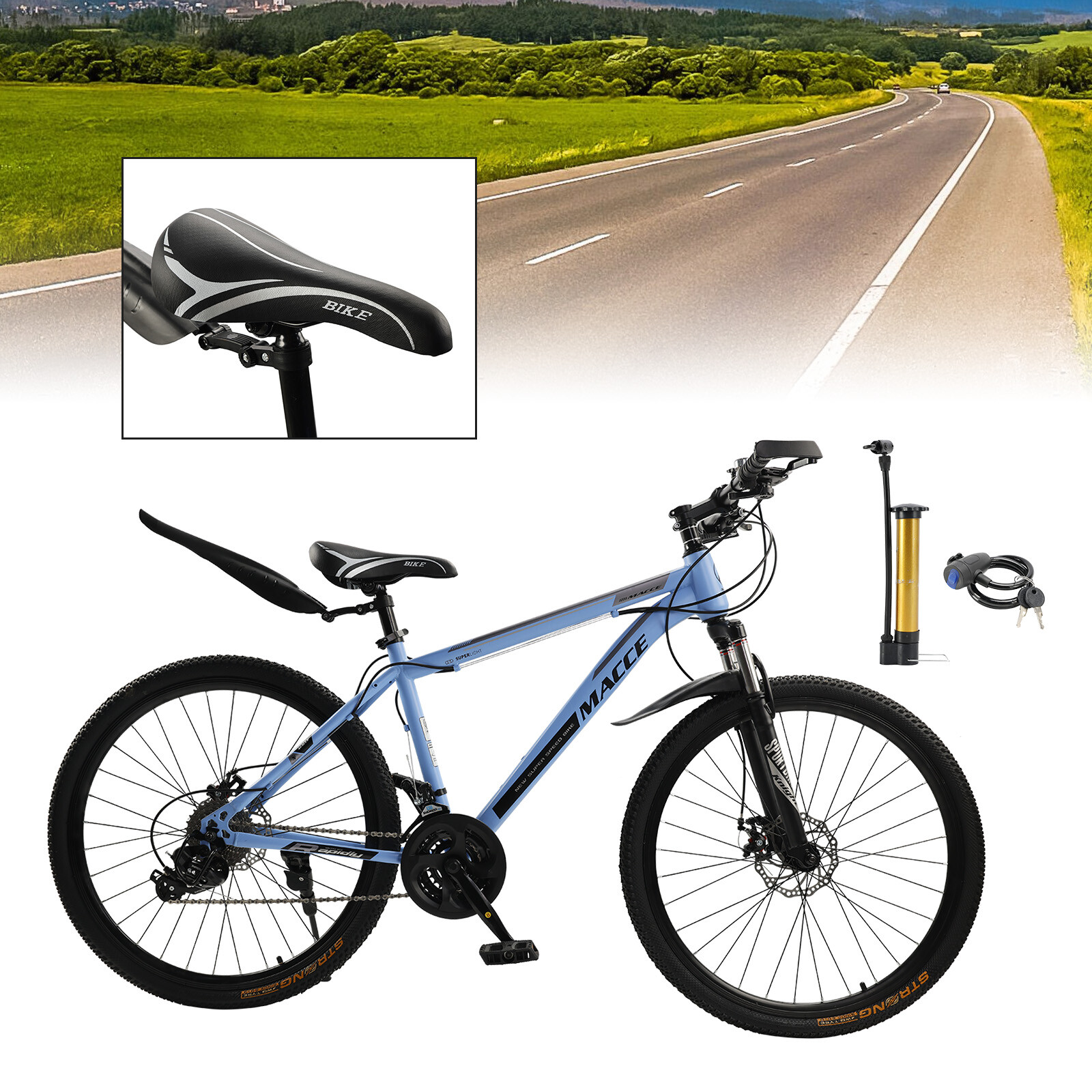 26" wheels 27 speed double disc brake mountain bike MTB for 