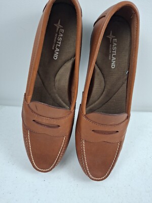 Eastland Classic II Penny Loafers Women 8 Tan Leather Slip