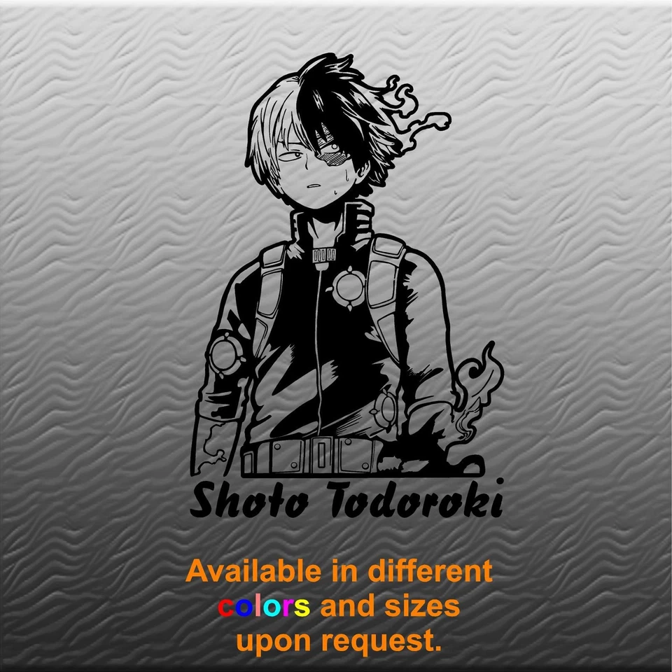 Calcomanía de pared de vinilo. Pegatina. My Hero Academia Shoto Todoroki Foto 2 de 3
