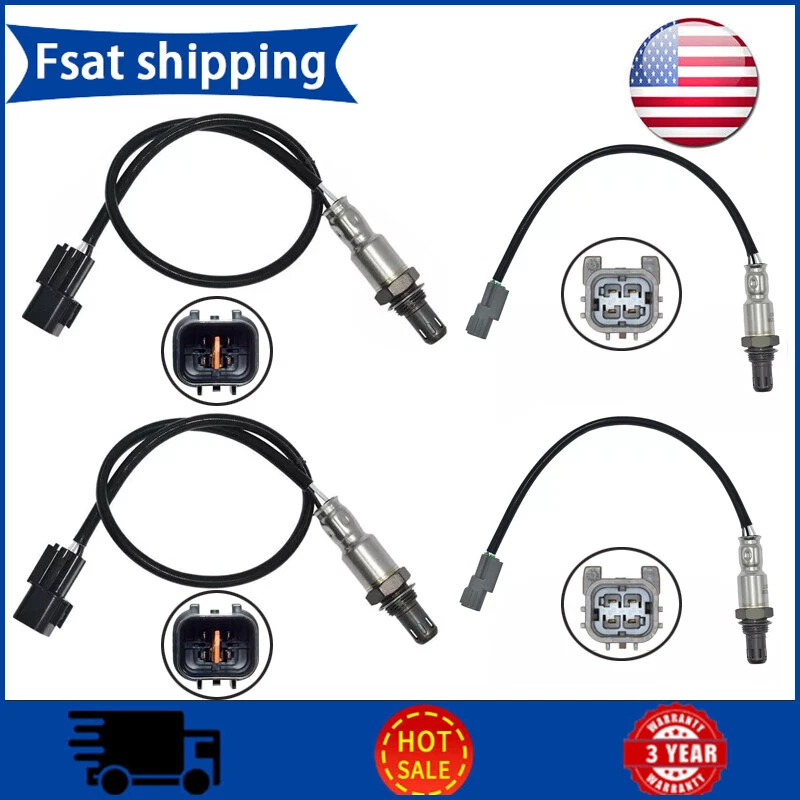 Set Of 4 Oxygen O2 Sensor For 2015 2016 Hyundai Genesis 3.8L Upstream&Downstream Foto 2 de 4