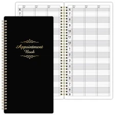 Salon Appointment Book Daily Hourly Undated Planner Schedule Book with 3 Columns