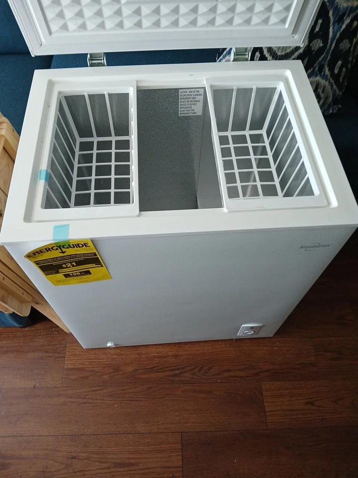 Корзина для хранения продуктов глубокой заморозки морозильная камера гаражная готовая 5 куб. футов белая - Изображение 3 из 3