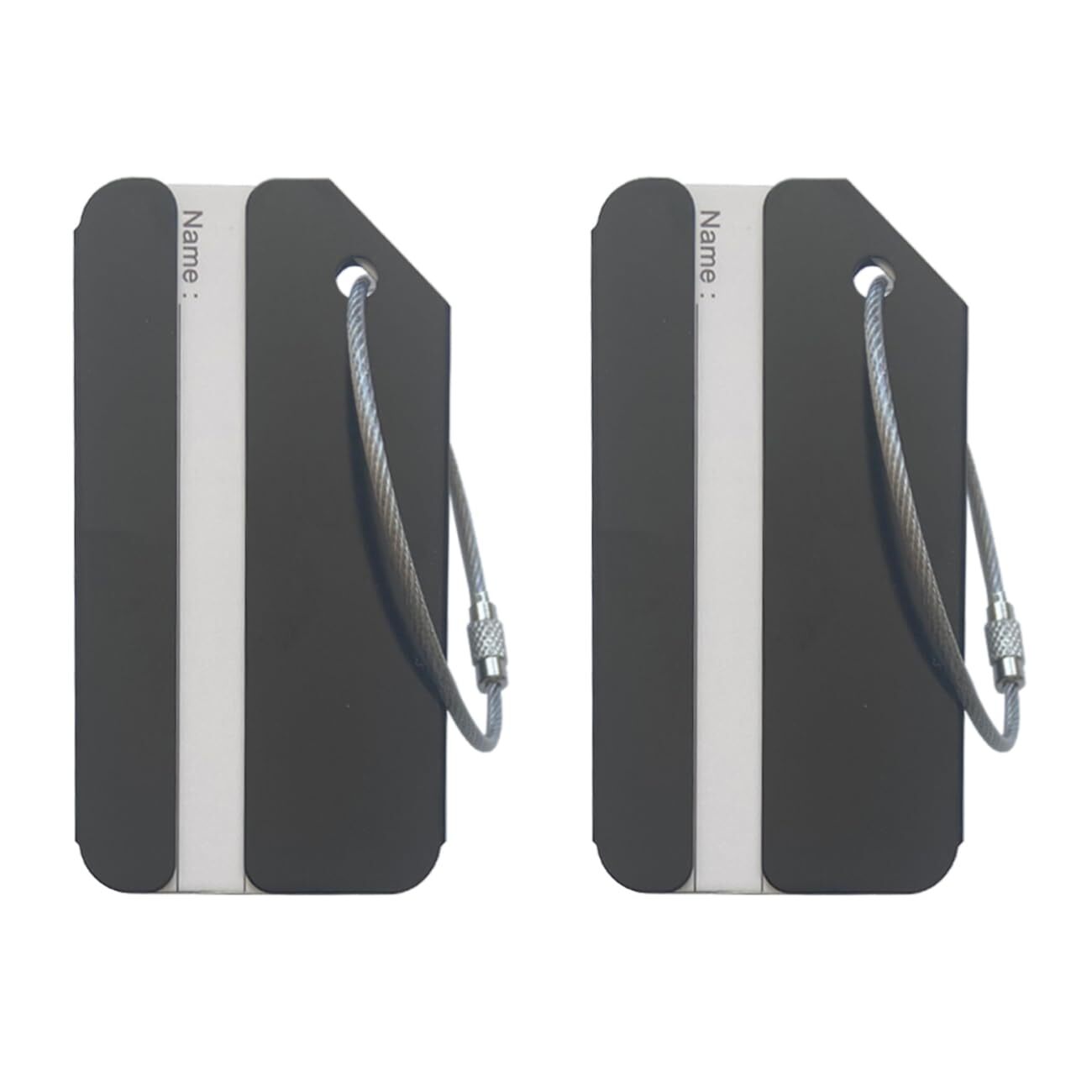 Luggage Tags,2Pack Aluminum Luggage Tags for Baggage Handbag-Luggage Tag Hold...-image