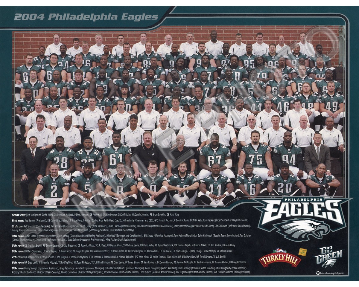2004 PHILADELPHIA EAGLES NFL NFC CHAMPIONS TEAM 8X10 PHOTO PICTURE
