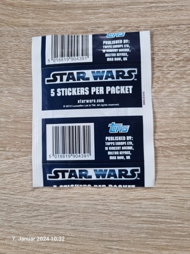 TOPPS STAR WARS Sticker 1 Päckchen a 5 Sticker - Bild 2 von 2