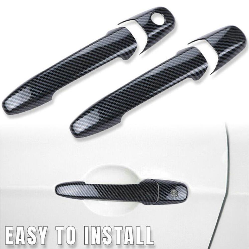For Ford for Mustang Carbon Fiber Door Handle Decor Cover Trim Accessories D
