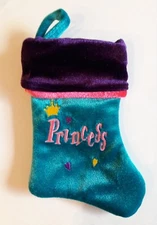 Mini Princess Christmas Holiday Stocking by Dan Dee  Approx.  6 inches Colorful 