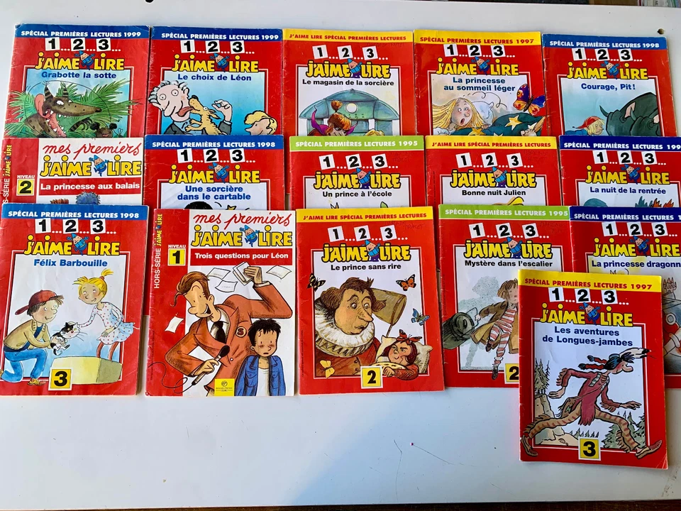 LOT 16 magazines PREMIERS J'AIME LIRE / premières lectures 1995 à 1998 - Photo 1/4